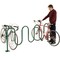 Global Industrial 94L Wave Bike Rack, Green, Flange Mount, 9-Bike Capacity 652779MGN - alternate 2